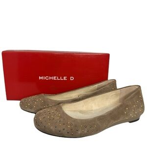 Michelle D Pennie 254 Sahara Sand Brown Ballet Flats Size 7.5M